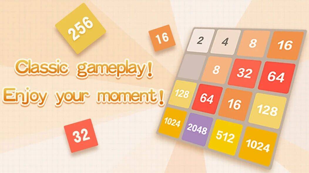 Скачать взломанную 2048 Очарование: головоломка [Много денег] MOD apk на Андроид