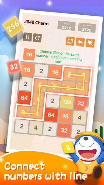 Скачать взломанную 2048 Очарование: головоломка [Много денег] MOD apk на Андроид