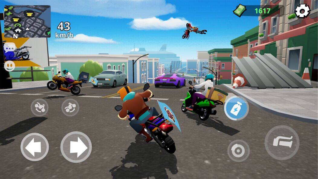 Скачать взломанную Moto City: мотогонки курьеров [Мод меню] MOD apk на Андроид