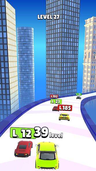 Скачать взломанную Level Up Cars [Много денег] MOD apk на Андроид