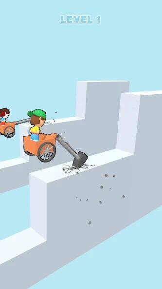 Скачать взломанную Hammer Race 3D [Много денег] MOD apk на Андроид