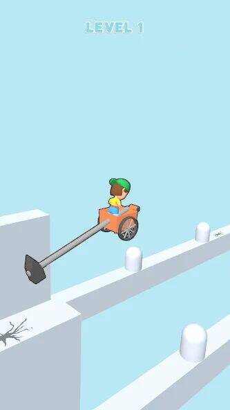 Скачать взломанную Hammer Race 3D [Много денег] MOD apk на Андроид