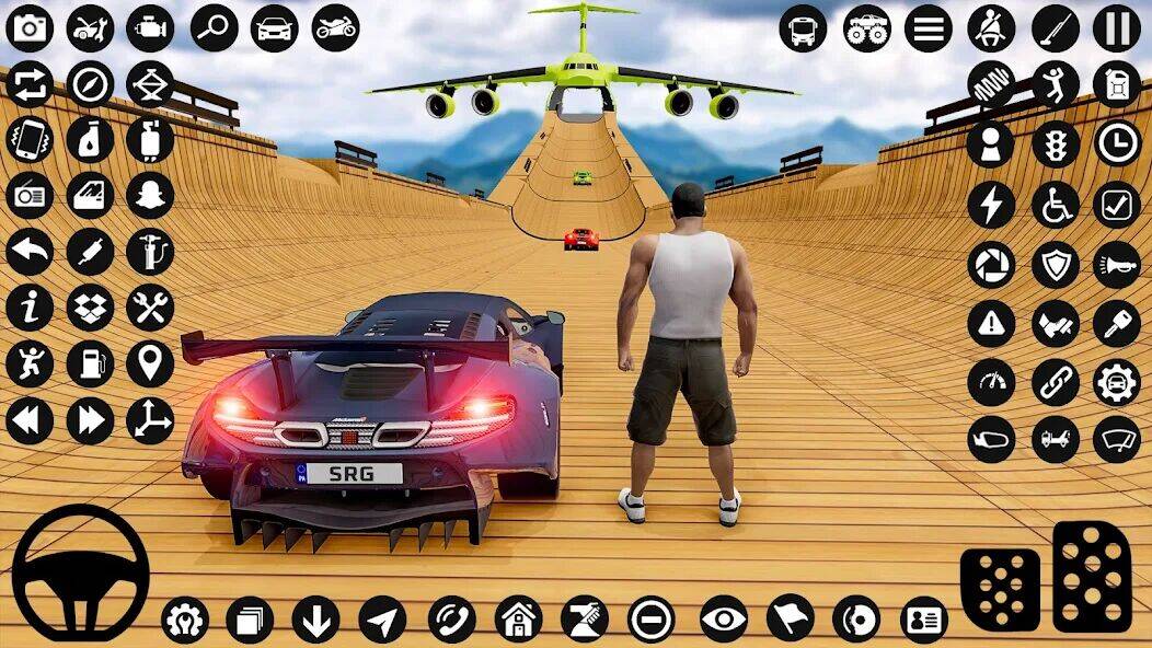 Скачать взломанную GT Car Stunt : Ramp Car Stunts [Много денег] MOD apk на Андроид