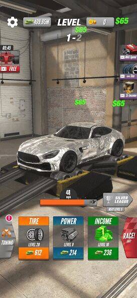Скачать взломанную Dyno 2 Race - Car Tuning [Много денег] MOD apk на Андроид