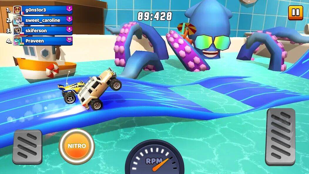 Скачать взломанную Nitro Jump Racing [Много денег] MOD apk на Андроид