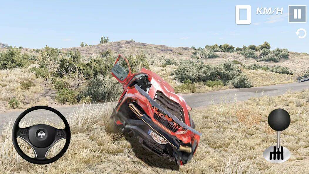 Скачать взломанную Mega Car Crash Simulator [Мод меню] MOD apk на Андроид