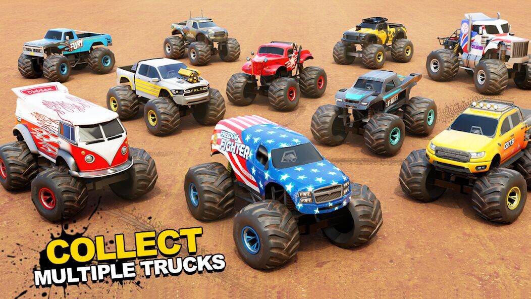 Скачать взломанную Fearless US Monster Truck Game [Бесплатные покупки] MOD apk на Андроид