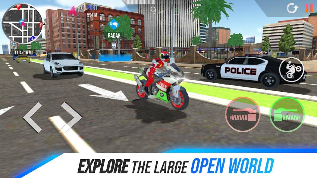 Скачать взломанную Motorcycle Real Simulator [Много монет] MOD apk на Андроид