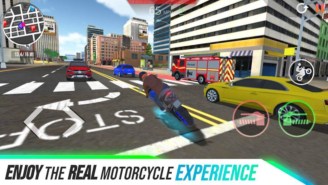 Скачать взломанную Motorcycle Real Simulator [Много монет] MOD apk на Андроид