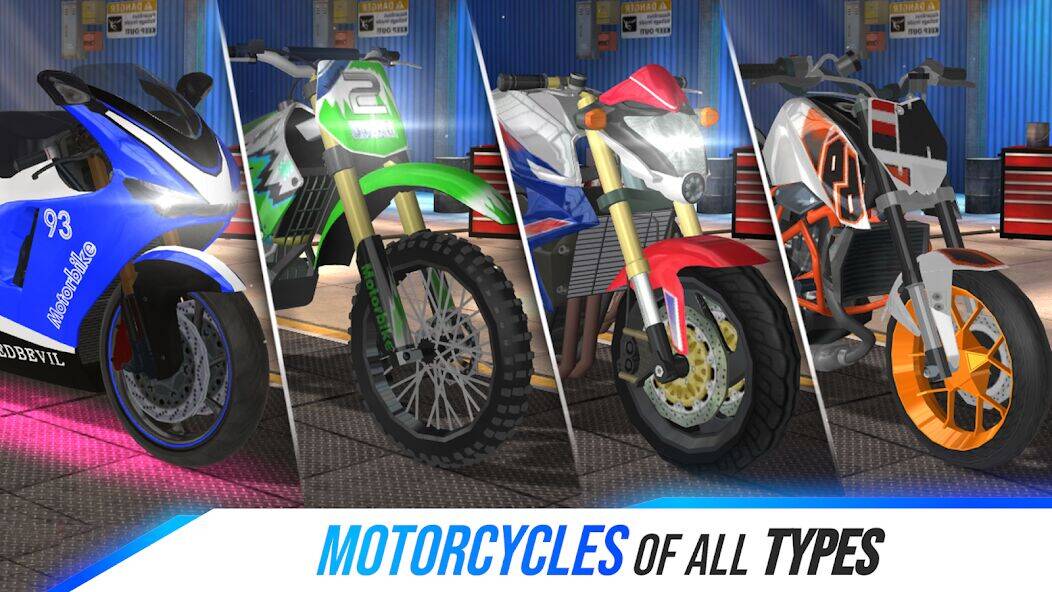 Скачать взломанную Motorcycle Real Simulator [Много монет] MOD apk на Андроид