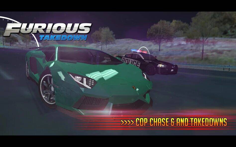 Скачать взломанную Furious: Takedown Racing [Много денег] MOD apk на Андроид