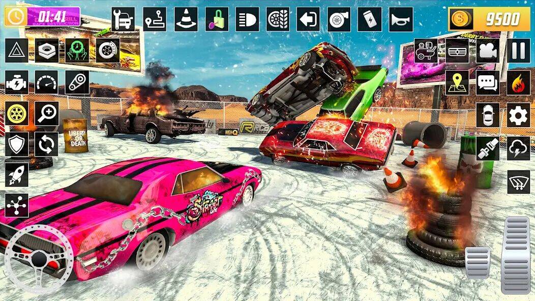 Скачать взломанную Автомобильная игра Снос дерби [Много монет] MOD apk на Андроид