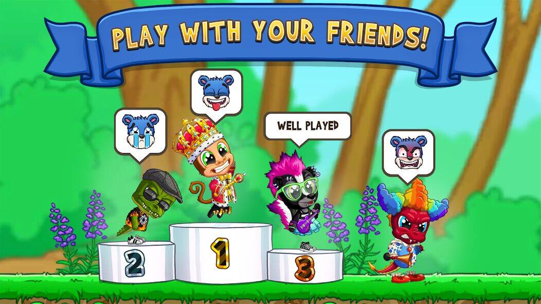 Скачать взломанную Fun Run 3 - гонки мультиплеер [Бесплатные покупки] MOD apk на Андроид