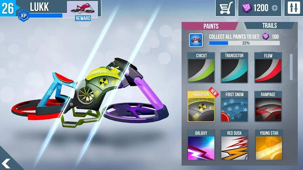 Скачать взломанную Gravity Rider Zero [Бесплатные покупки] MOD apk на Андроид