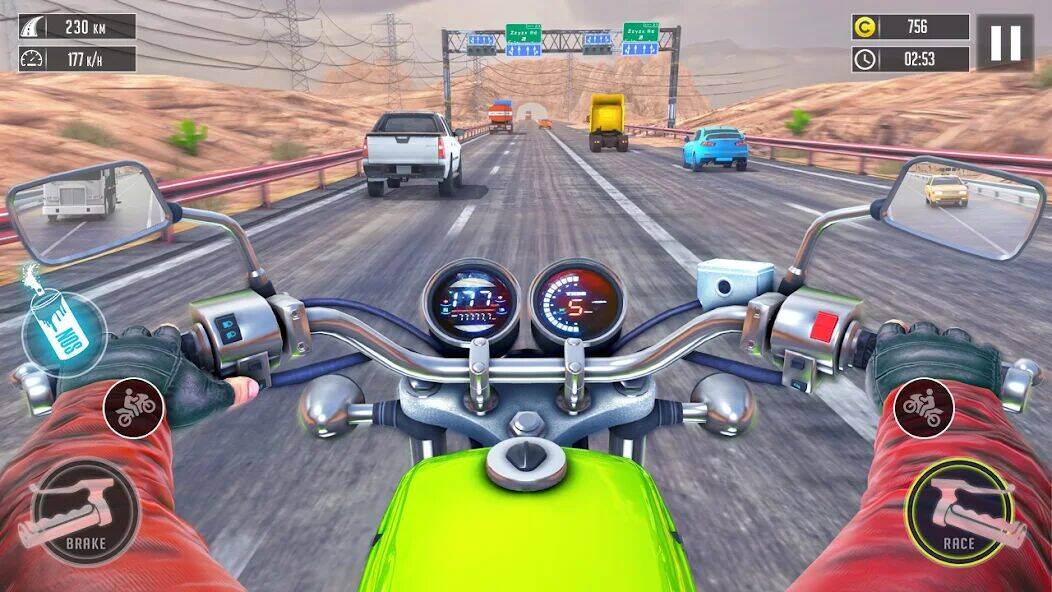 Скачать взломанную гоночные игры мотоцикл игра [Много монет] MOD apk на Андроид