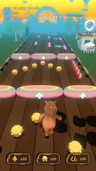 Скачать взломанную Hippo Dash [Бесплатные покупки] MOD apk на Андроид