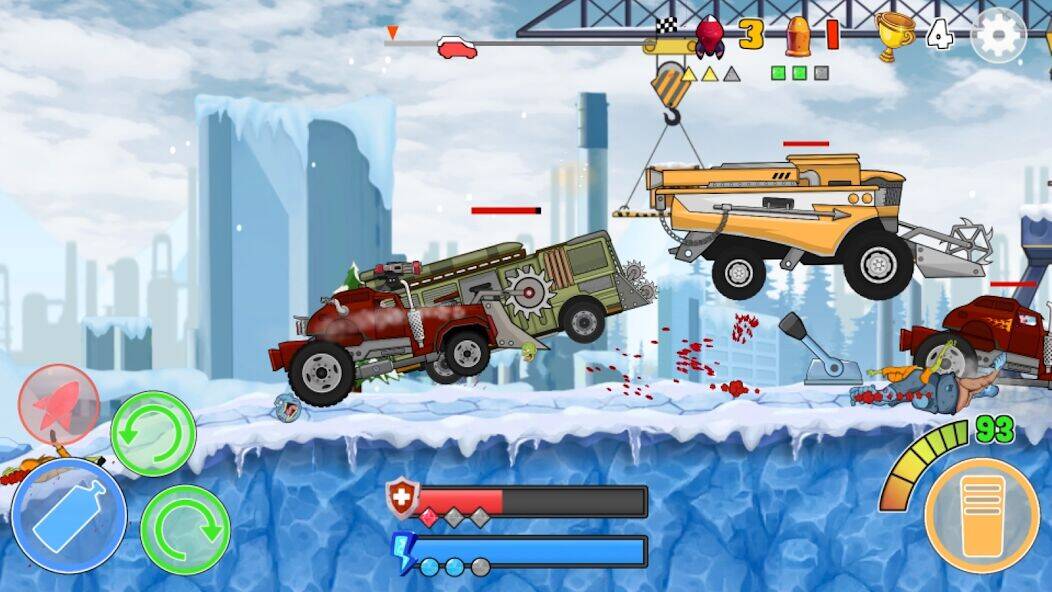 Скачать взломанную Zombie Crash Racing: Die Chase [Бесплатные покупки] MOD apk на Андроид