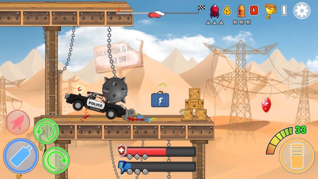 Скачать взломанную Zombie Crash Racing: Die Chase [Бесплатные покупки] MOD apk на Андроид