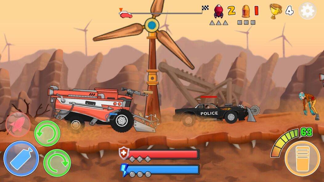 Скачать взломанную Zombie Crash Racing: Die Chase [Бесплатные покупки] MOD apk на Андроид