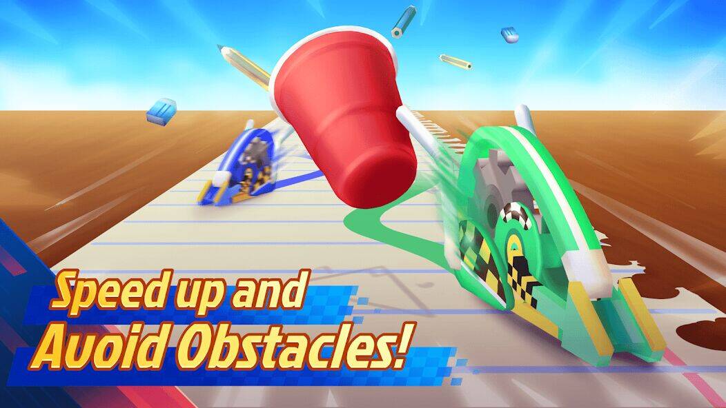 Скачать взломанную Correction Tape X Racing [Много монет] MOD apk на Андроид