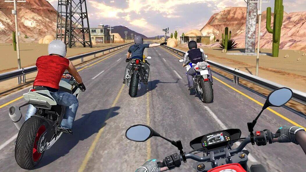 Скачать взломанную Traffic Bike Driving Simulator [Много монет] MOD apk на Андроид