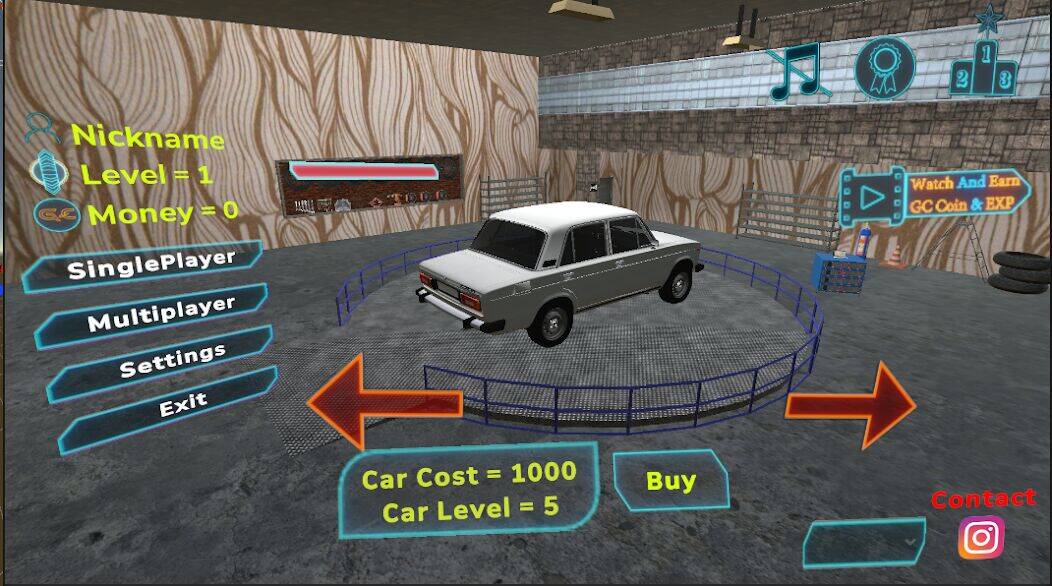 Скачать взломанную Russian Car Simulator Vaz Lada [Бесплатные покупки] MOD apk на Андроид