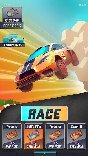Скачать взломанную Rally Clash [Бесплатные покупки] MOD apk на Андроид