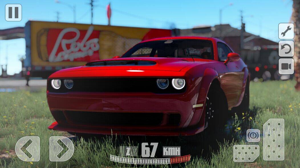 Скачать взломанную Simulator Dodge Demon Parking [Много денег] MOD apk на Андроид