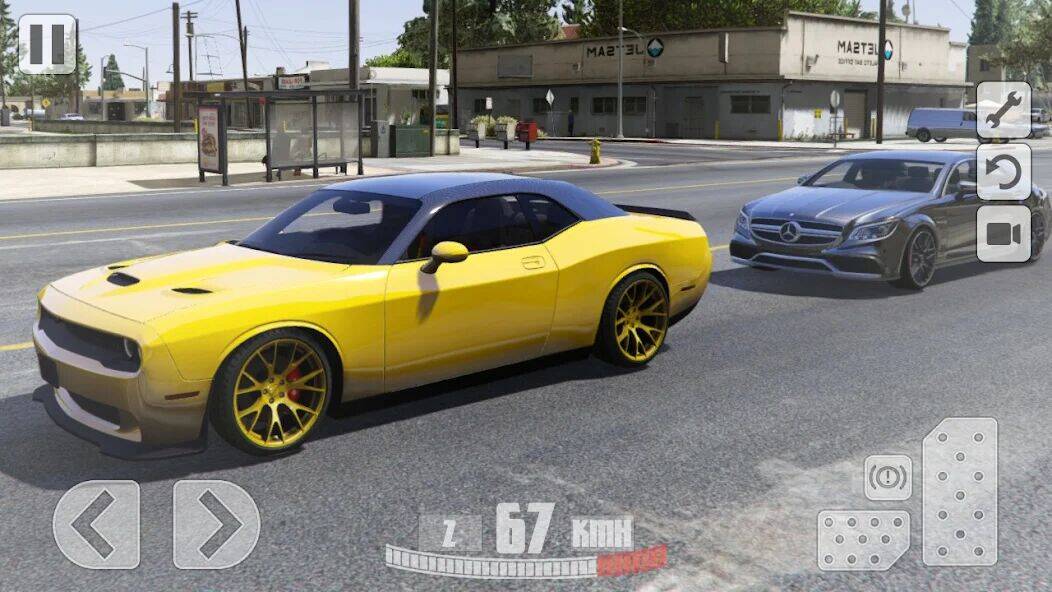 Скачать взломанную Simulator Dodge Demon Parking [Много денег] MOD apk на Андроид