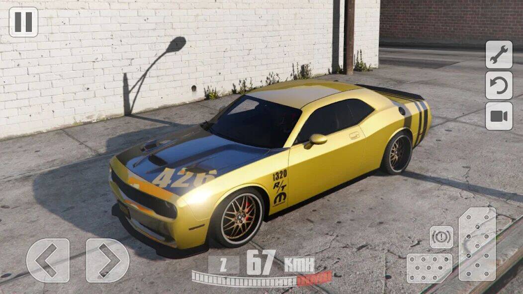 Скачать взломанную Simulator Dodge Demon Parking [Много денег] MOD apk на Андроид