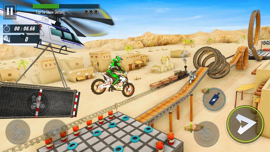 Скачать взломанную гонки на мотоциклах bike трюки [Бесплатные покупки] MOD apk на Андроид