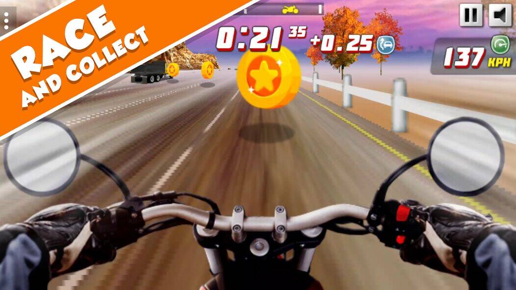 Скачать взломанную Highway Rider Extreme - 3D Mot [Бесплатные покупки] MOD apk на Андроид
