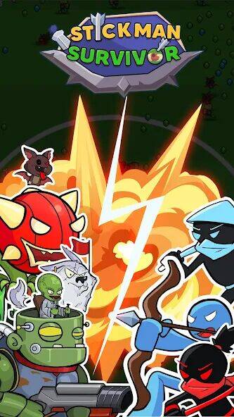 Скачать взломанную Stickman Survivor [Много монет] MOD apk на Андроид