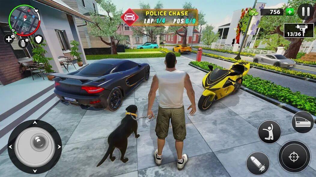 Скачать взломанную Real Grand Gangster Crime City [Много монет] MOD apk на Андроид