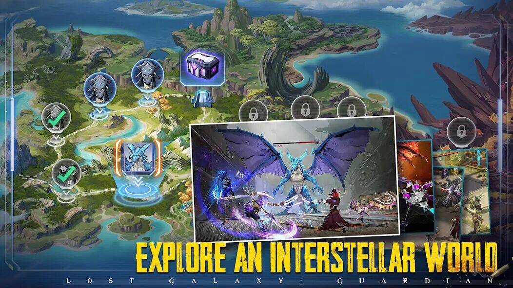 Скачать взломанную Lost Galaxy: Guardian [Много денег] MOD apk на Андроид