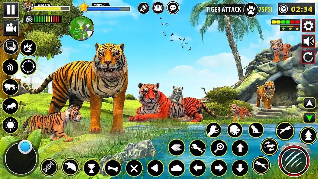 Скачать взломанную Tiger Simulator Lion games 3D [Много денег] MOD apk на Андроид