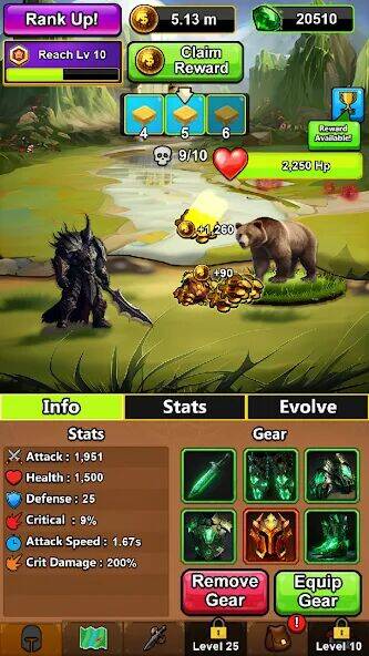 Скачать взломанную Idle RPG Heroes AFK [Много монет] MOD apk на Андроид