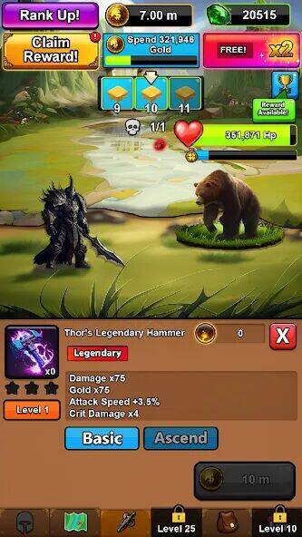 Скачать взломанную Idle RPG Heroes AFK [Много монет] MOD apk на Андроид