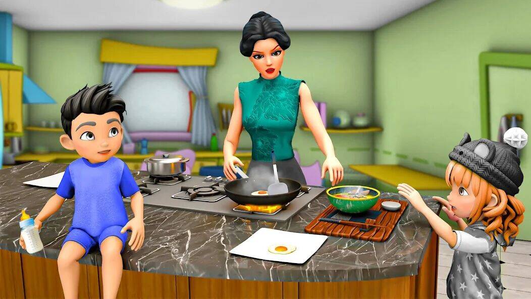 Скачать взломанную Virtual Rich Mother Life Games [Много монет] MOD apk на Андроид