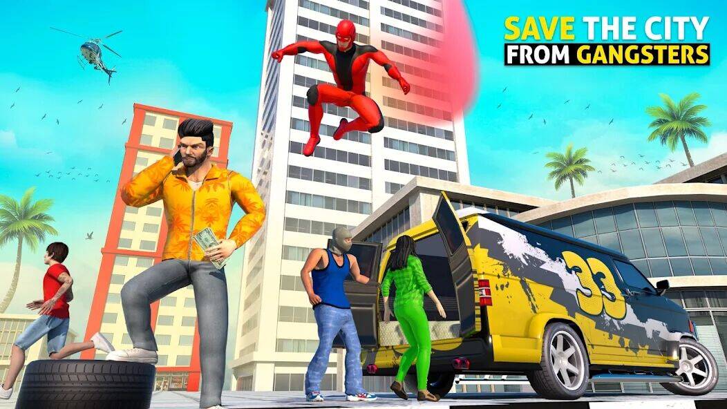 Скачать взломанную Rope Hero: Spider Hero Games [Бесплатные покупки] MOD apk на Андроид
