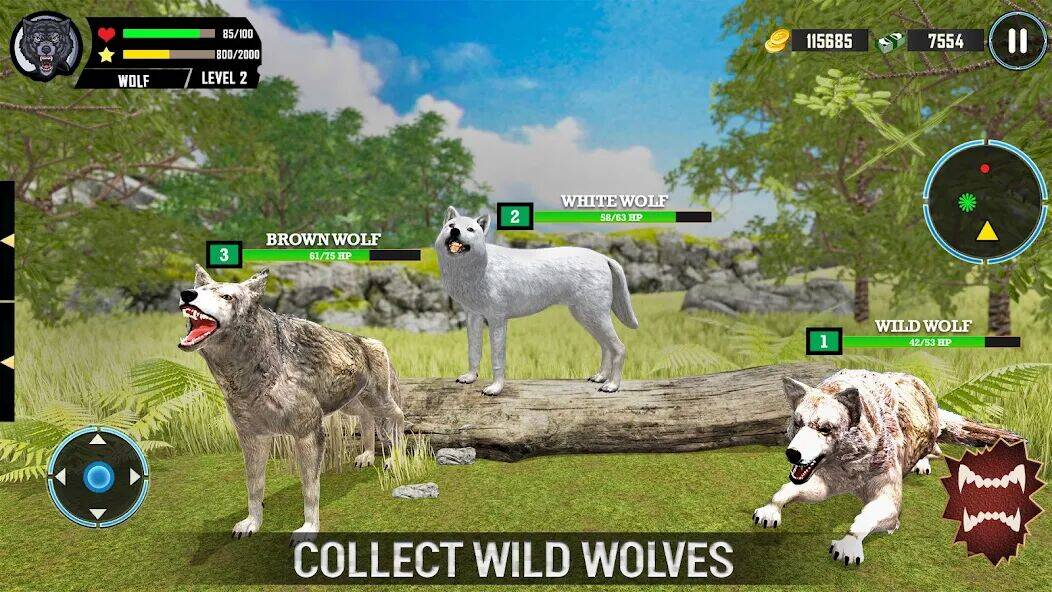 Скачать взломанную Игра волк: симулятор животных [Бесплатные покупки] MOD apk на Андроид