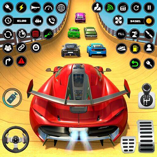 Скачать взломанную Crazy Ramp Car Stunt Master 3D [Много монет] MOD apk на Андроид