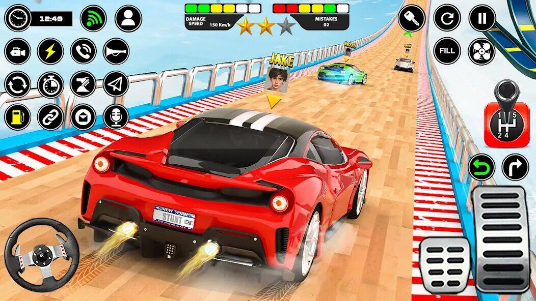 Скачать взломанную Crazy Ramp Car Stunt Master 3D [Много монет] MOD apk на Андроид