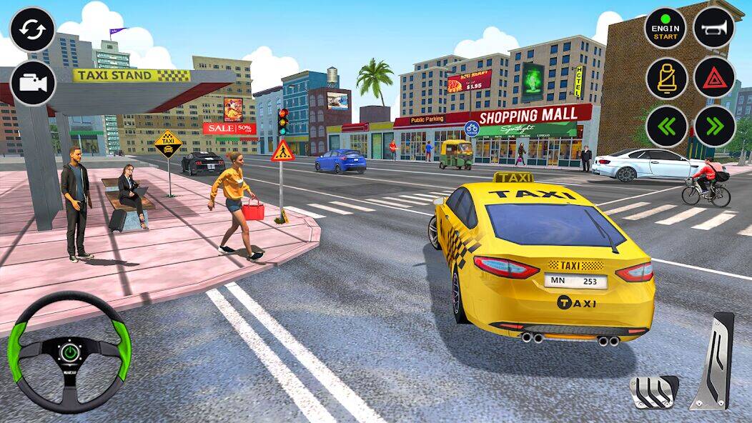 Скачать взломанную US Taxi Car Driving Simulator [Бесплатные покупки] MOD apk на Андроид