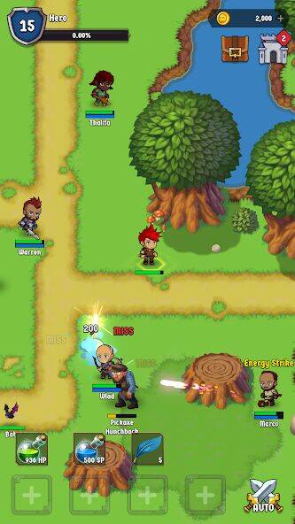 Скачать взломанную The Walking Hero -Idle RPG MMO [Много денег] MOD apk на Андроид