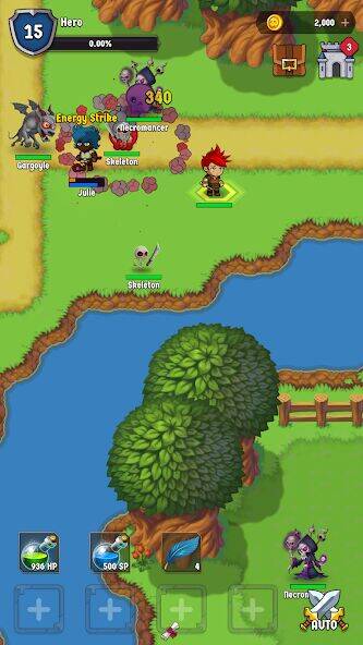 Скачать взломанную The Walking Hero -Idle RPG MMO [Много денег] MOD apk на Андроид