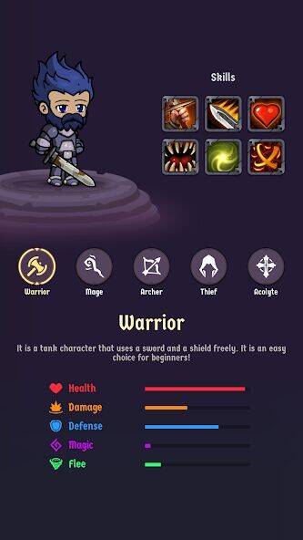 Скачать взломанную The Walking Hero -Idle RPG MMO [Много денег] MOD apk на Андроид