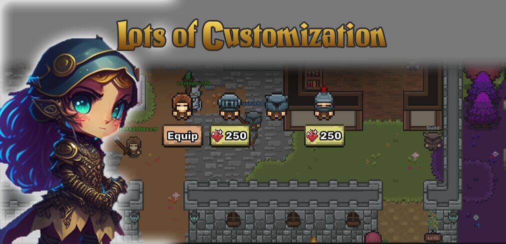 Скачать взломанную Pixil - MMORPG 2D ONLINE RPG [Бесплатные покупки] MOD apk на Андроид