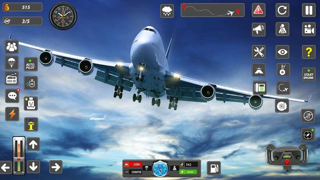 Скачать взломанную Real Flight Sim Airplane Games [Бесплатные покупки] MOD apk на Андроид