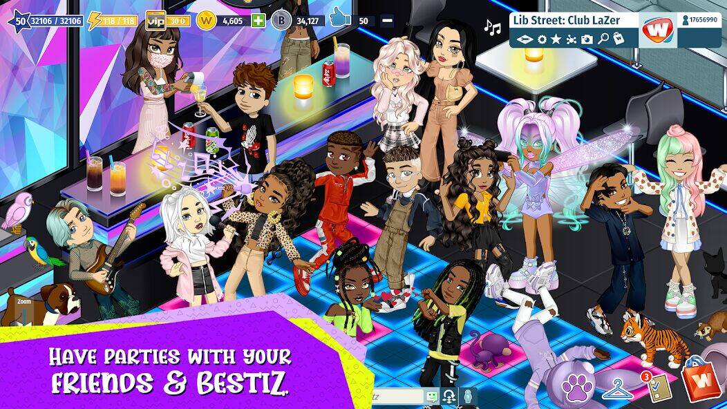 Скачать взломанную Woozworld - Virtual World [Бесплатные покупки] MOD apk на Андроид